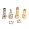 1/2Pcs Universal Pin Socket Female Socket Mmcx Pure Copper Gold Plated Built-In Hreaded Nut Holder Headphone Plug