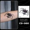 Temporary Tattoo Stickers 5PCS Spider Fake Tattoos Waterproof for Halloween Face Arm Body Cosplay Makeup Decoration