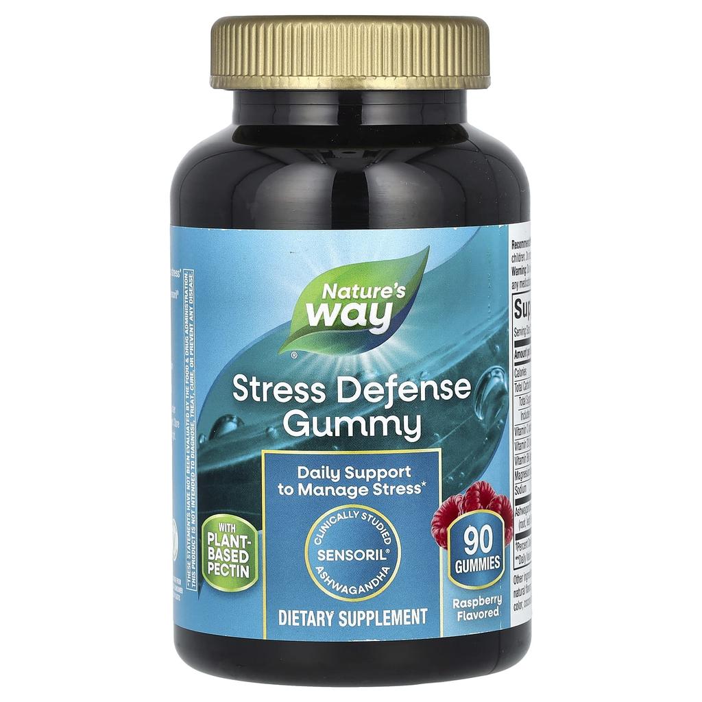 Nature's Way Жевательные конфеты для защиты от стресса, Малина, 90 жевательных конфет