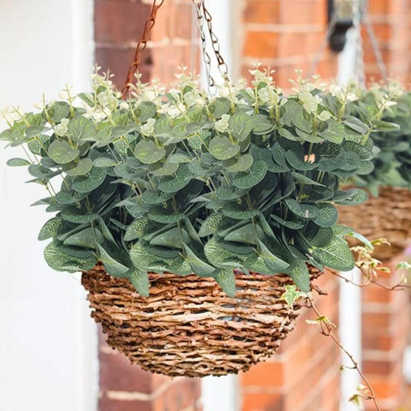 10 шт. Шелковые искусственные растения Лист эвкалипта Фестиваль Дом Улица Сад Арка Бонсай Защита от УФ Свадьба DIY Подарки Украшение