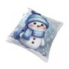 Pillow Cover Christmas Snowman Pattern Cushion Cover Novelty Pillow Case For Living Room Chair Pillowcases