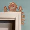 Yousheng 2 Pcs Christmas Gingerbread Door Toppers Wood Gingerbread Man Door Corner Sign for Door Frame Cabinet Shelf Window Wall Xmas Home Office