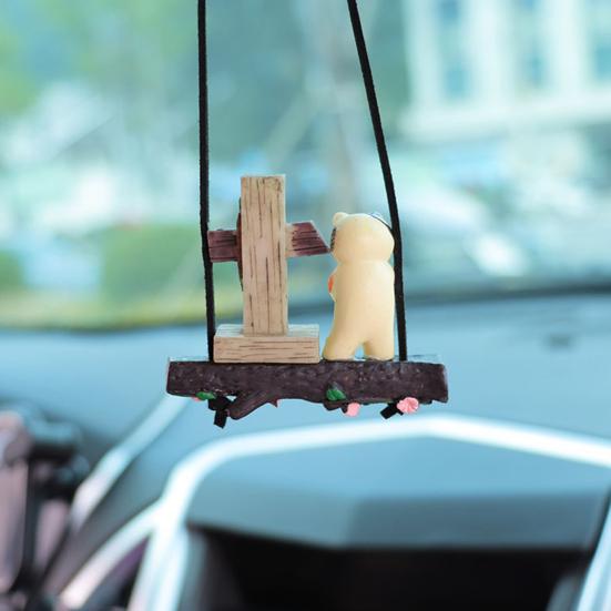 Подвесной кулон в виде кота для автомобиля, 3D-зеркало заднего вида с котом, подвесное украшение, милые аксессуары для подвесного интерьера автомобиля