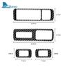For Lexus RX 2016 2017 2018 2019 2020 2021 Real Soft Carbon Fiber Accessories Car Door Window Button Panel Sticker Interior Trim