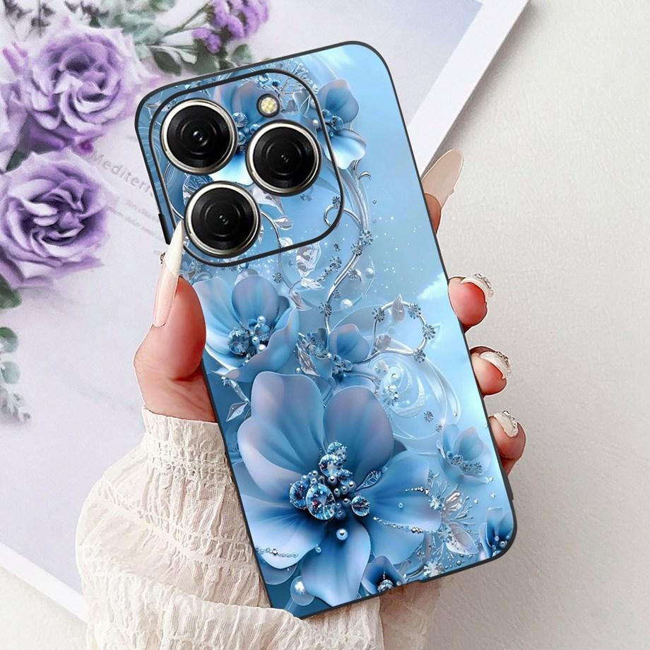 Роскошный матовый силиконовый мягкий чехол для Tecno Spark 20 20Pro 20 Pro+ 4G 5G Spark 20C KJ7 KJ6 KJ5 BG7 Чехол Цветок Любящее Сердце