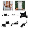 Elegant Charm Sturdy Metal Cats Door Corner Decoration Unique Hanging Ornament for Home Accessory and Office Supplies