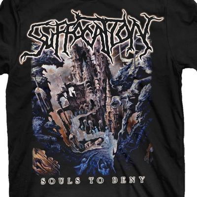 Футболка унисекс Suffocation band Souls To Deny черная Все размеры от S до 45XL JJ5039 Футболка унисекс