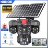 NIBIOK 4G Solar Camera HD 15MP Triple Lens OKAM PRO Outdoor Camera Night Vision Waterproof Two Way Intercom Mobile Tracking CCTV