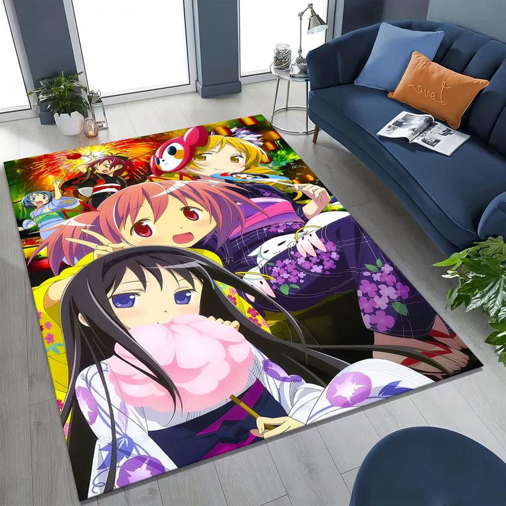 Мультяшный ковер Puella Magi Madoka Magica для девочки, аниме, для спальни, гостиной, дивана, домашний коврик, декор, большой детский нескользящий коврик для пола