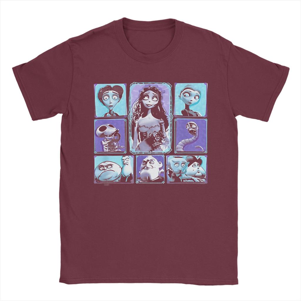Tim Burtons Corpse Bride Cotton T-Shirt Men Summer Cartoon Movie Vintage T Shirts Comfortable Novelty Tee Plus Size Tops