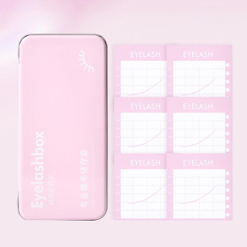 Пустая магнитная коробка для хранения накладных ресниц с 6 дискетами, держатель для накладных ресниц, контейнер для путешествий, держатель для ресниц