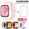 Silicone Watch Strap For Huawei Watch Fit 3 Strap Replacement Band For Huawei Watch Fit3 Strap With Case Screen Protector
