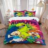 3pcs Tommy Chuckie and Reptar Rugrats Quilt Cover Set - Soft and Cozy Bedroom, Guest Room and Dorm Decorative Bedding 3-Piece Set 1 Quilt Cover +