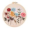 DIY Embroidery Hoops Threads Needlepoint Kit Flower Embroidery Kit Cross Stitch Home Decoration