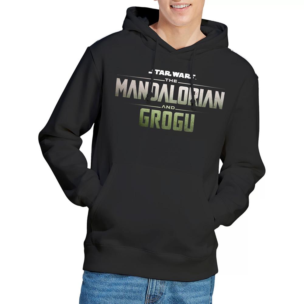 Star Wars: The Mandalorian Unisex Adult Grogu Movie Logo Hoodie