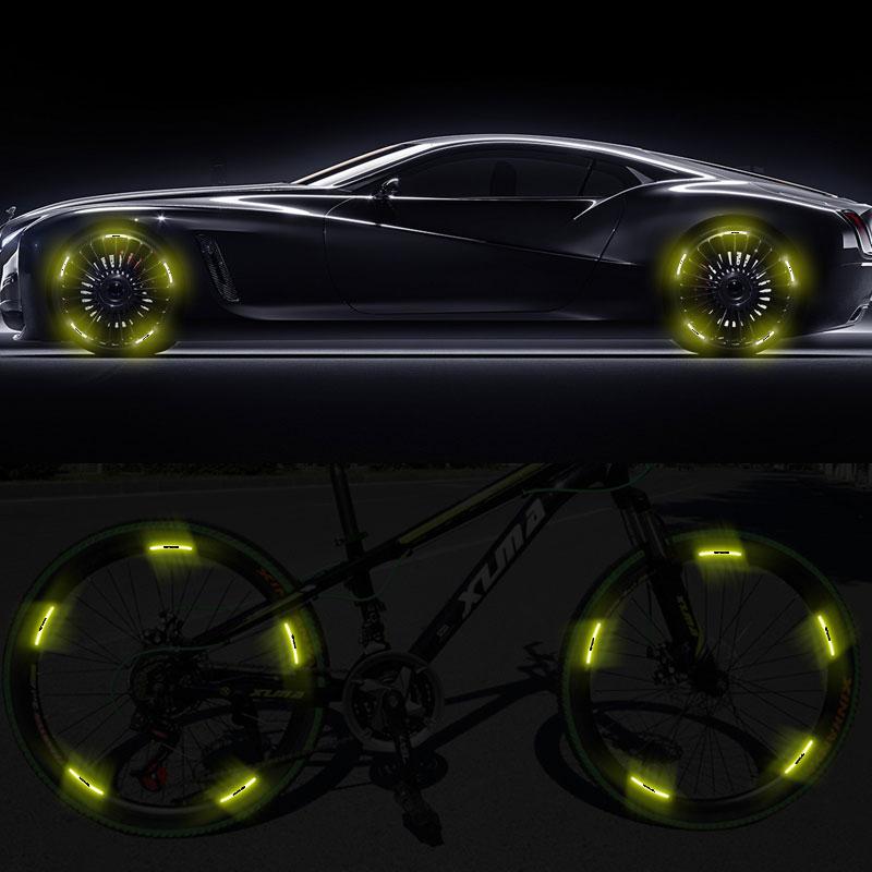 Светоотражающая наклейка на ступицу колеса автомобиля Светоотражающие полосы на обод шины Для Ford Mustang F10 Zapatillas Miniatura Gt Shelby 2005 2015 Женский 2012 Kuga