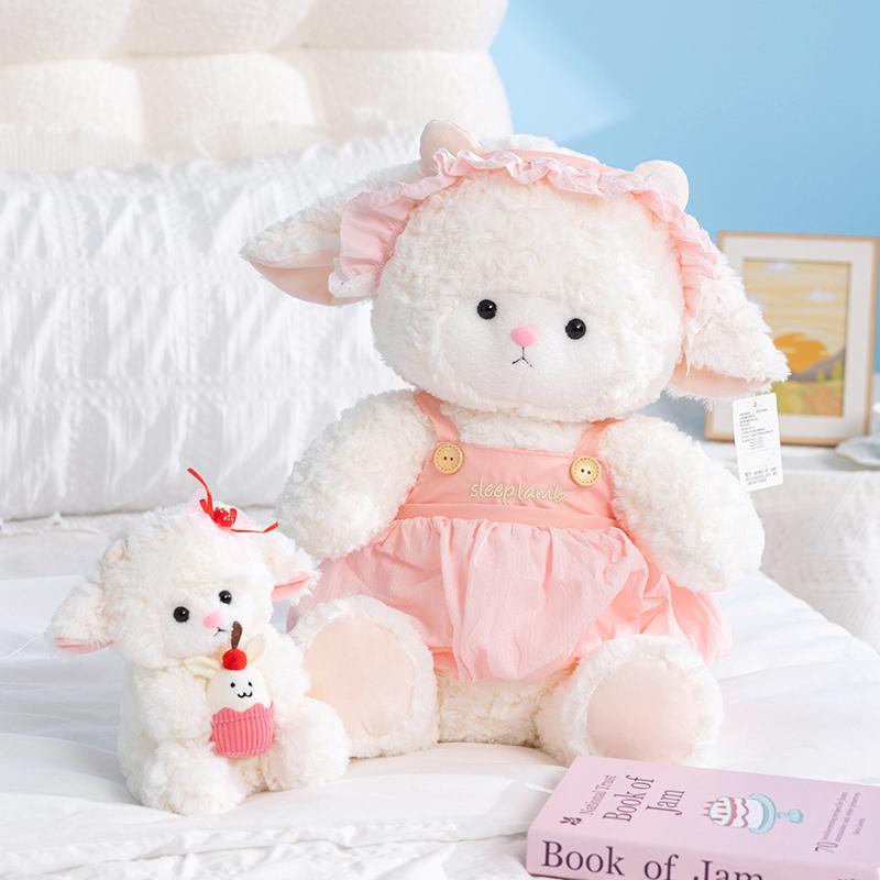 Adorable Sheep Plush Dolls Kawaii Lamb Stuffed Toys For Children Soft Cartoon Animal Pillow Birthday Gift Wedding Party Decor