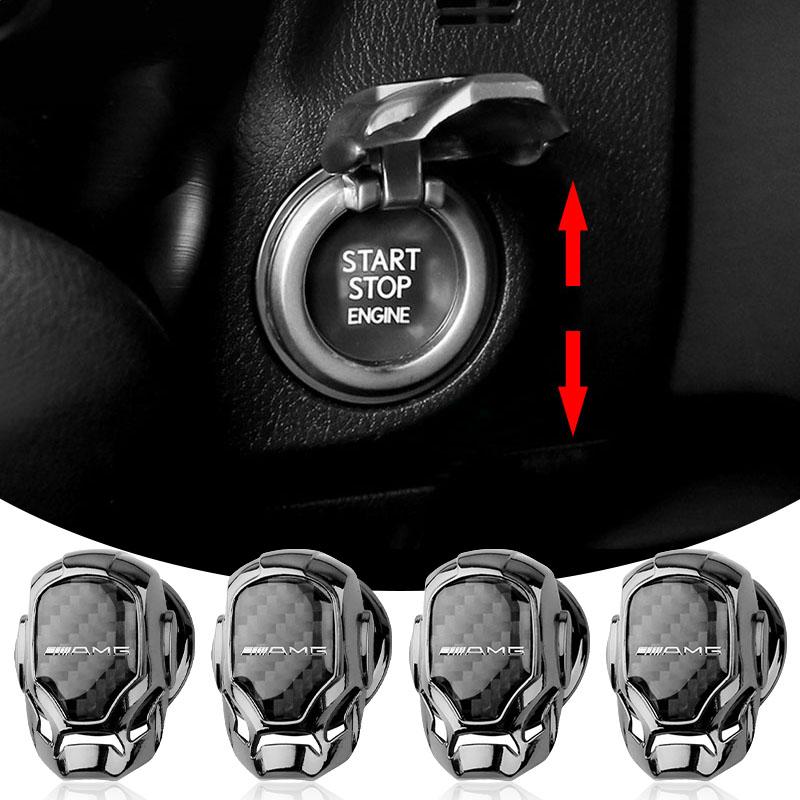 1Pc Car One-touch Start Cover Engine Ignition Switch Button Decor Stickers For Mercedes Benz AMG W204 W213 W205 W211 W212 W176 GL1