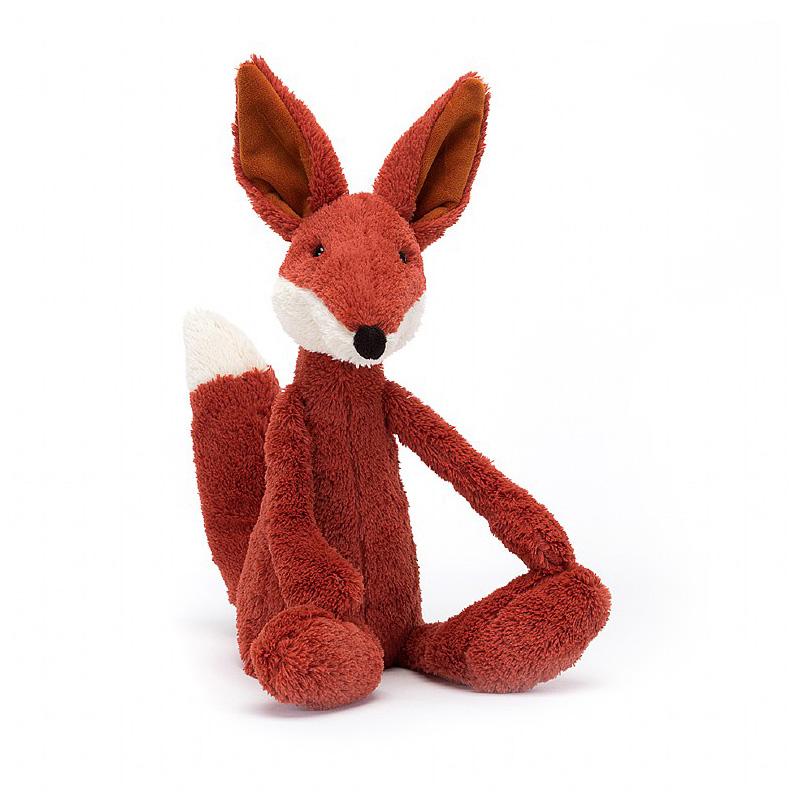 JELLYCAT Серия Животные Леса Лиса Хаккель Успокаивающая Кукла Плюшевая Кукла Высота 30 см