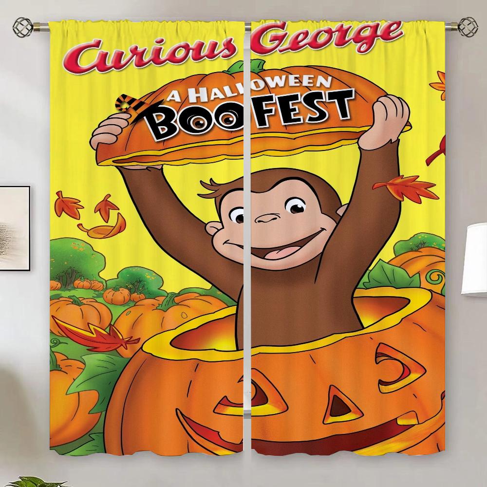 Curious George Window Blinds Blind Shade Curtain for Quarto Curtains for Kitchen Tulle in Kitchen Blackout Curtain 100% Shades