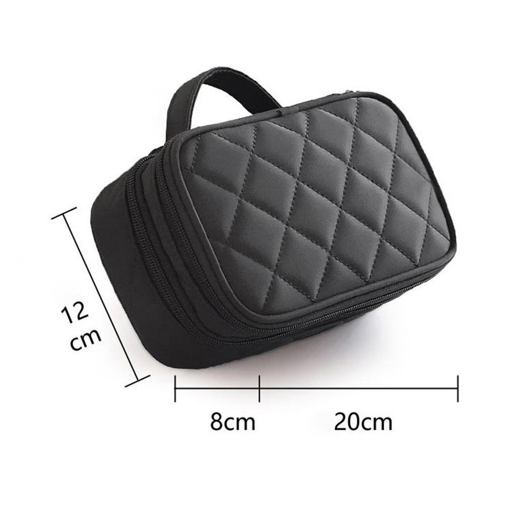 Double Diamond Lattice Waterproof Cosmetic Bag Portable Travel Cosmetic Storage Bag Large Capacity