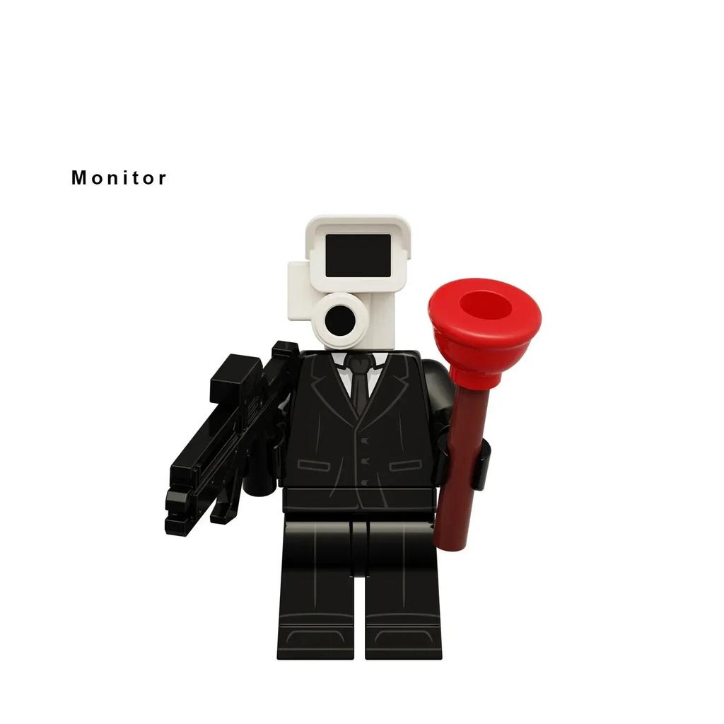 KDL818 LG1009 туалет аниме мультфильм кирпичи куклы оператор спикер ТВ человек мини-игрушки фигурки строительные блоки