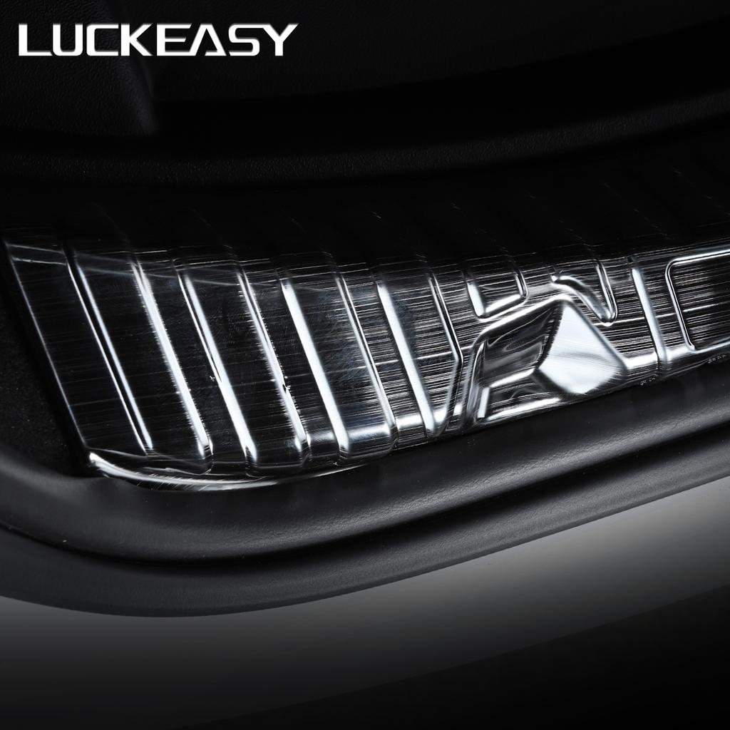 LUCKEASY For Tesla Model 3 Stainless Steel Trunk Inner Guard  -model3 2017- Car Inner Rear Bumper Guard Plate Cover