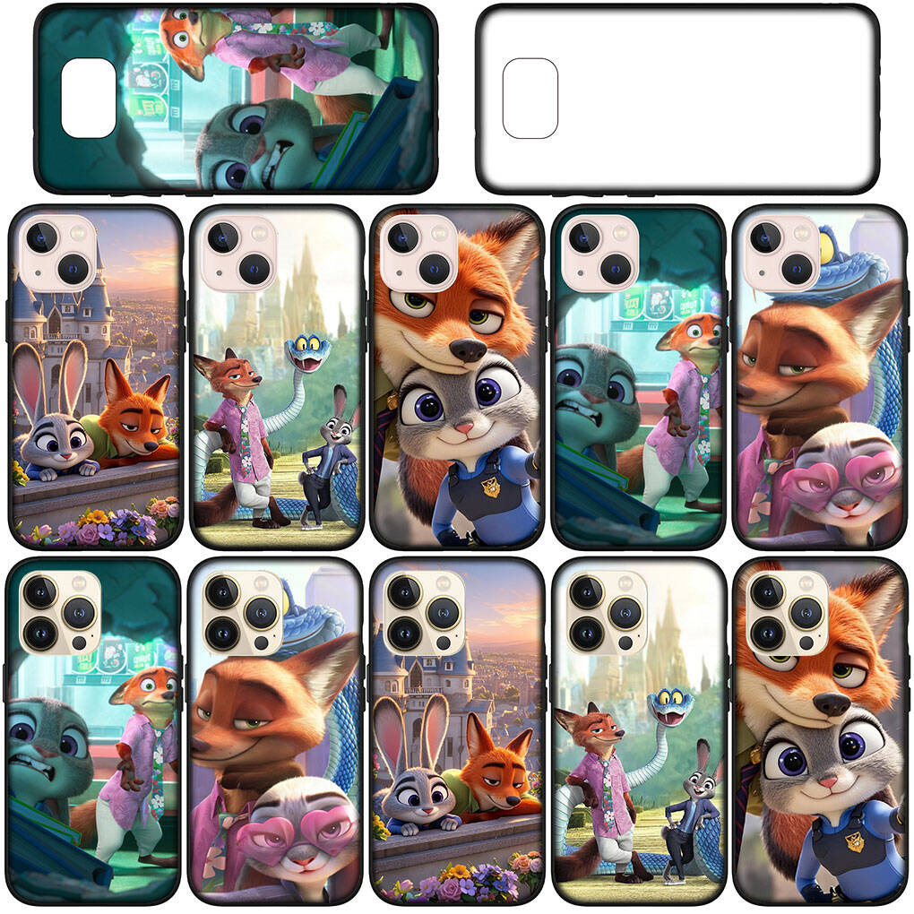 Для iPhone 17 16 15 Xiaomi Poco F7 F8 X7 X6 C85 C75 M8 Redmi Note 14 13 12 11 Pro Max 14C 13C 15C A3 A4 Чехол для телефона Мультяшный Ник Зверополис Гари Джуди 2