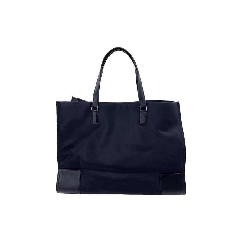TORY BURCH Ella commuter large capacity nylon patchwork tote bag tote bag shopping bag hand shoulder bag large size women's navy blue 136144-405