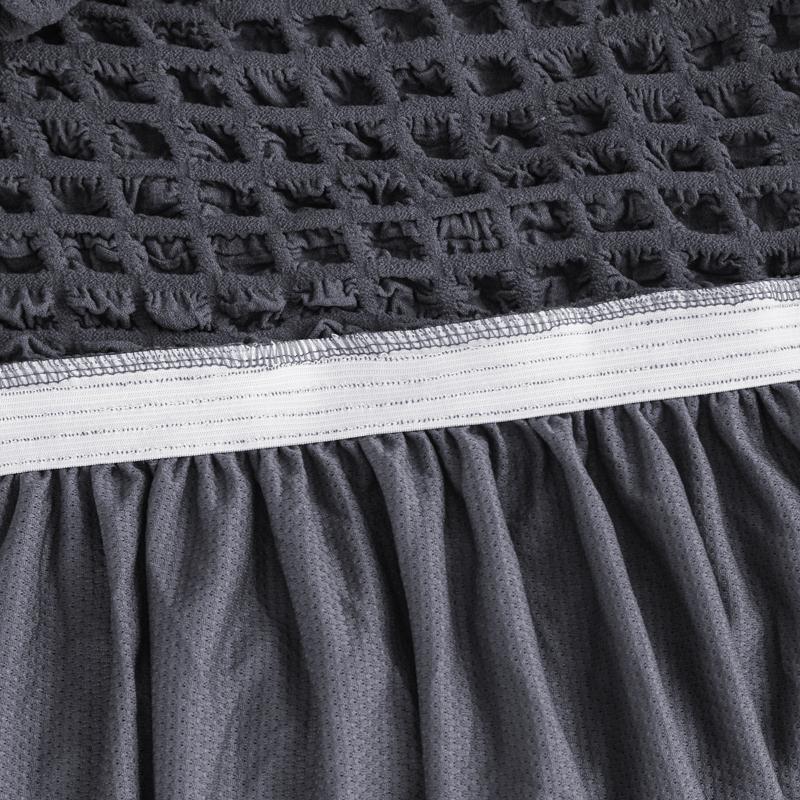 Клетчатая юбка из жатого хлопка, эластичный эластичный чехол для дивана для гостиной, чехол для кресла 1, 2, 3, 4 L-образной формы, чехлы для диванов