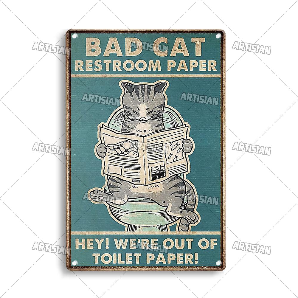 Артизан Кот Ретро Металлический Знак Забавный Питомец Винтажный Знак Декоративная Жестяная Табличка Гараж Бар Паб Клуб Кухня Дом Человек Пещера Настенный Декор