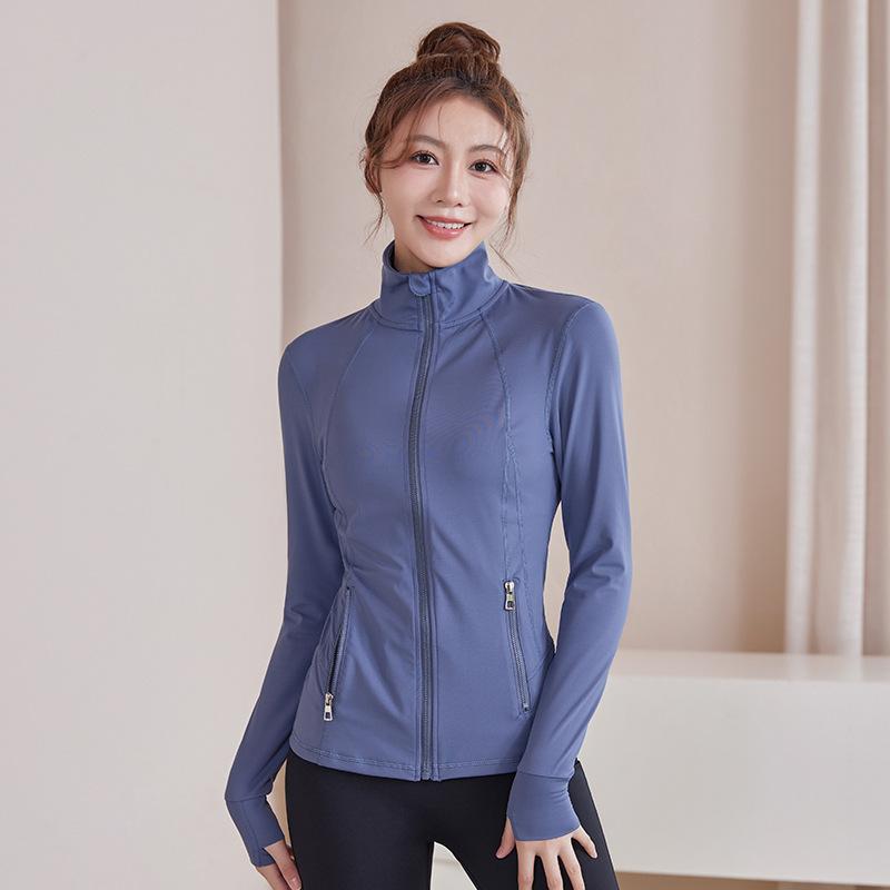 Плюс размер весенне-осенняя одежда для йоги, куртка, женская быстросохнущая одежда для фитнеса и бега, свободная спортивная одежда с длинными рукавами, топы