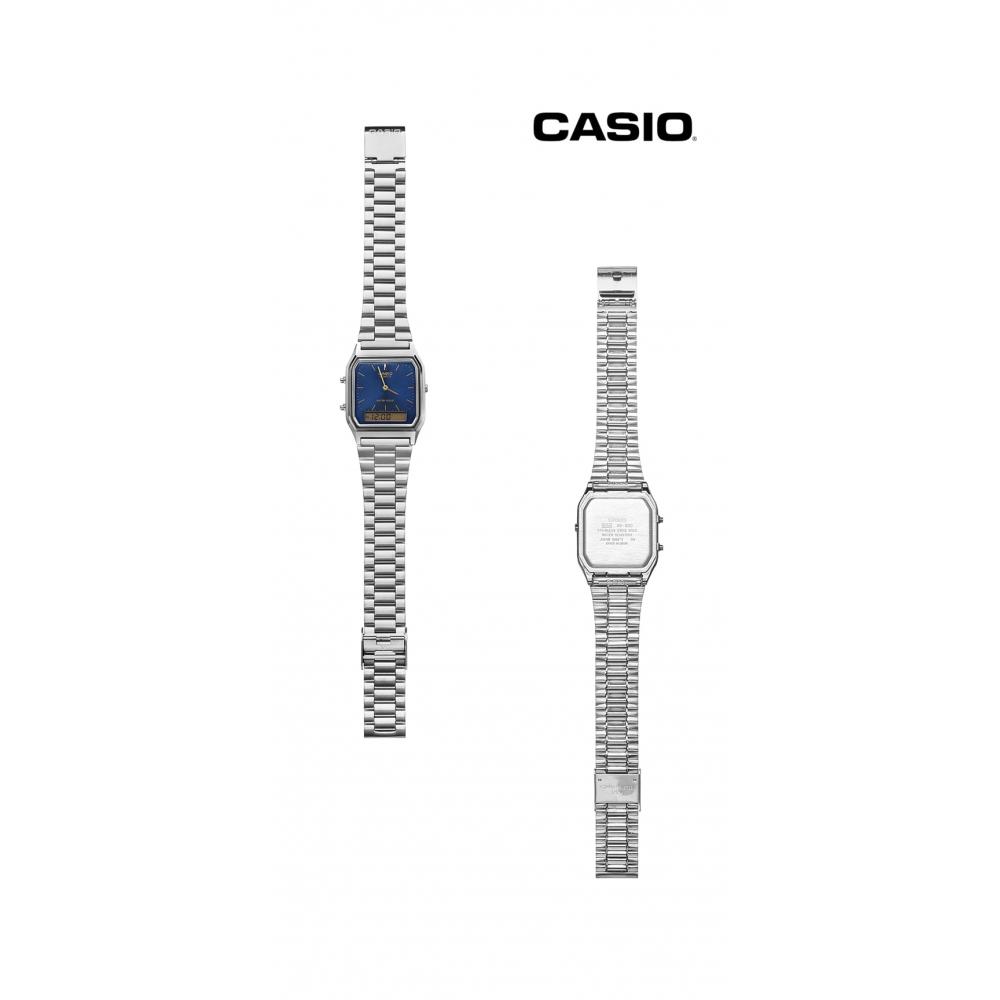 Casio Aq 230gg 2adf Aq 230gg 2a Аналогово-цифровые квадратные винтажные ретро публичные металлические часы