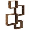 Wall Mounted Cube Shelves Wall Bracket Brown 64 x 13.5 x 91.5 cm
