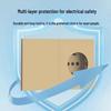 CC New Style 16A Multi-Gang European Socket Panel with Flame Retardant Protection and Switch