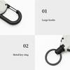 1Pcs Heavy Duty Retractable Pull Badges Id Reel Carabiner Key Chain Steel Wire Rope Buckle Key Holder Outdoor Keychain Tools