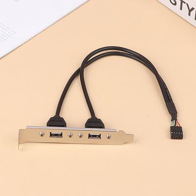 30 см черный 2 порта USB 2.0 материнская плата задняя панель кронштейн расширения для Idc 9 Pin материнская плата USB кабель хост-адаптер