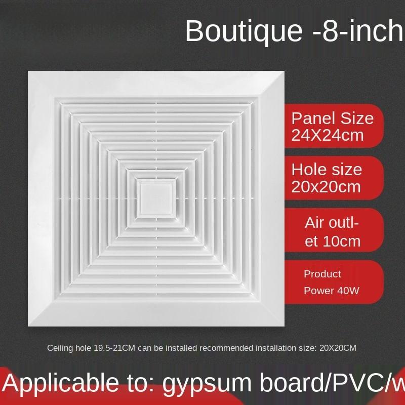 Бытовой бесшумный встроенный потолочный вытяжной вентилятор, кухонный вентилятор для ванной комнаты, туалетный потолочный вентиляционный вентилятор