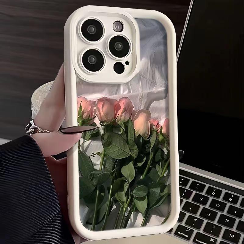 Розовая Романтичная Роза для Чехла iPhone 15/14/13/12/11promax Art X/XR Персональность 78