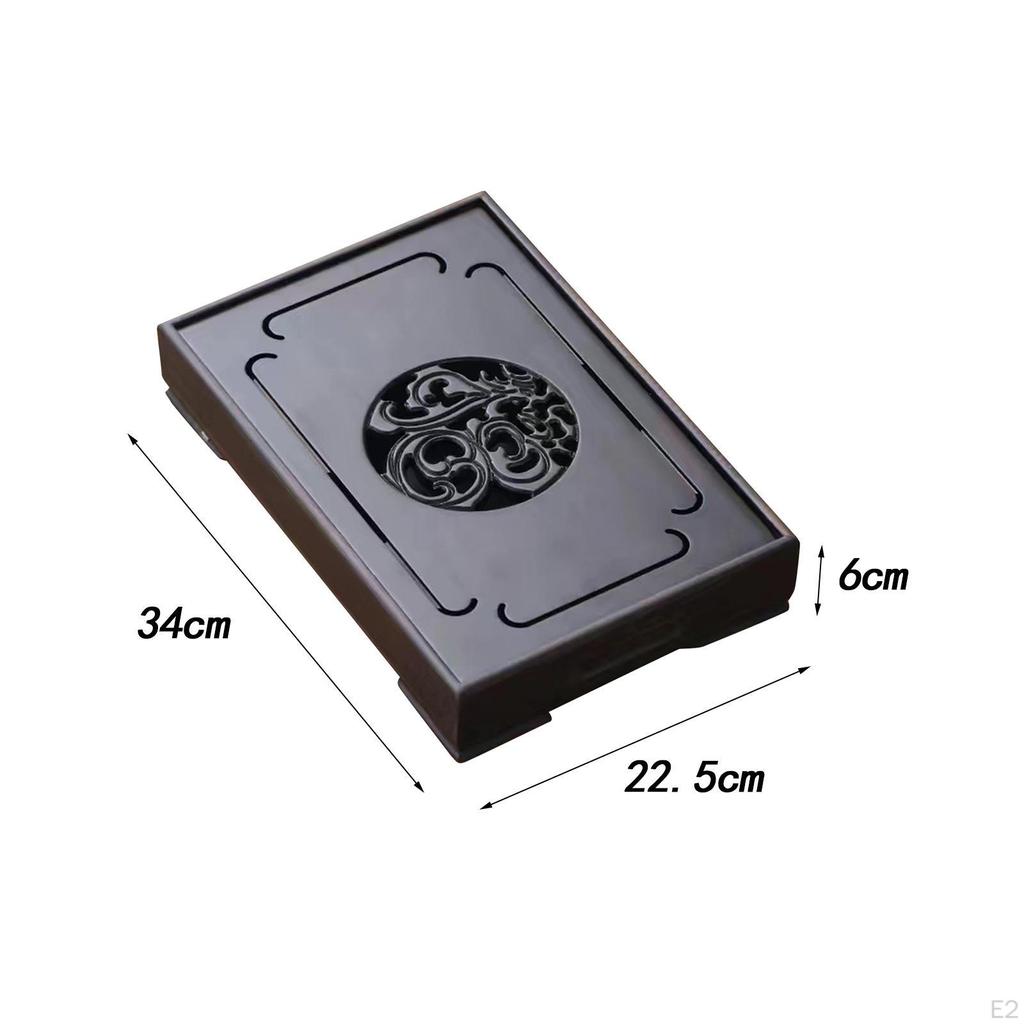 Доска для чая Кунгфу, орнамент из сухой пены с полированной поверхностью, прямоугольный орнамент, многоцелевой