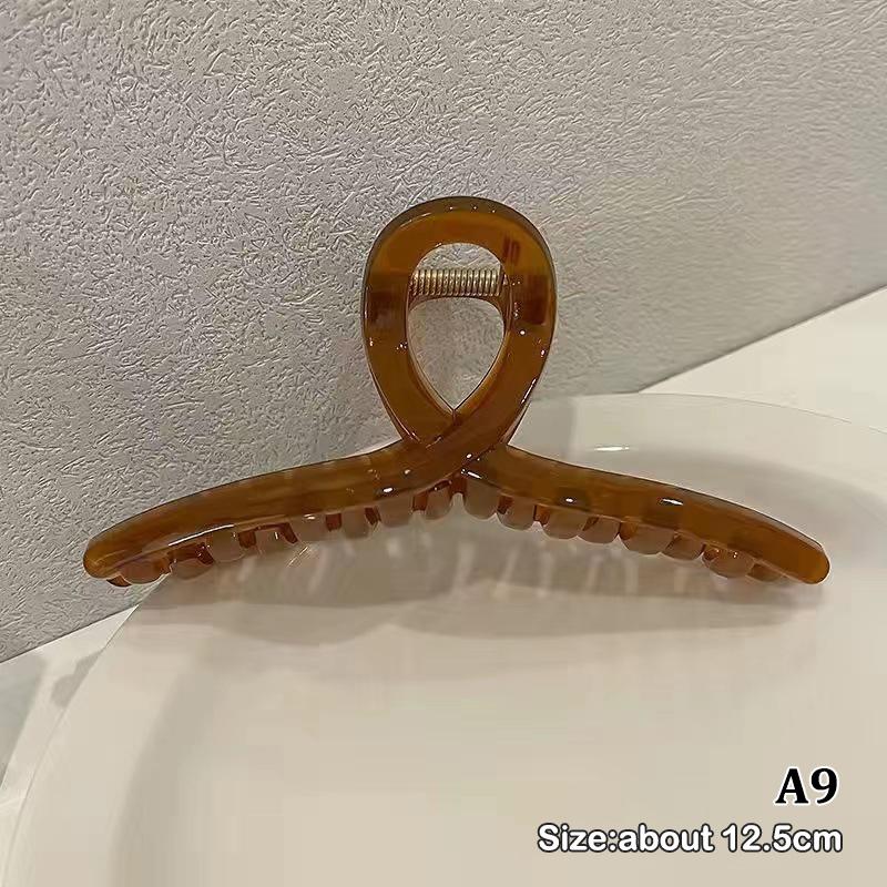 Модные заколки для волос больших размеров для девочек и женщин, прозрачные когти для волос, зажим для хвоста, аксессуары для волос в виде краба, головные уборы