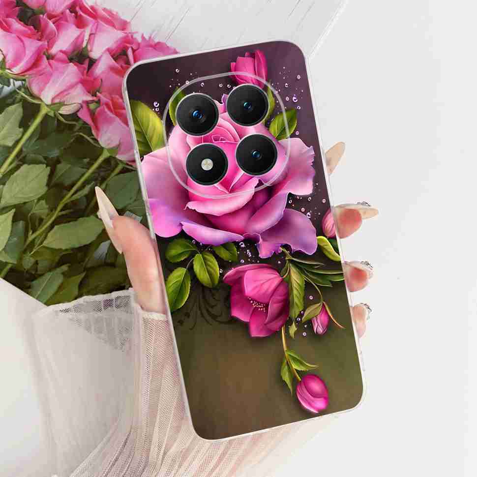 Для Xiaomi Redmi Note 15 Pro Plus ProPlus 5G Чехол Цветочный Мультяшный Чехол Мягкий Силиконовый Чехол Для Redmi Note 15 Pro+ Чехол