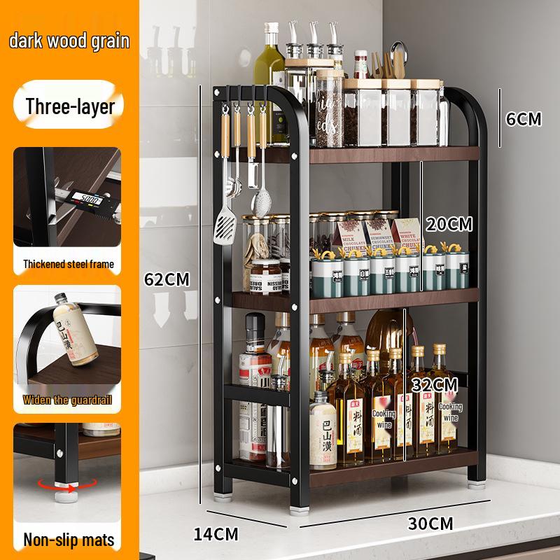 Compact Kitchen Countertop Spice and Condiment Rack