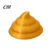 Spiral Layer Design 3D Printed Golden Poop Rotating Figurine, Luck Fortune Desk Decor, Funny Car Easy Clean Ornament Accessory with Turnable