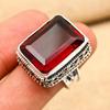 Red Garnet Gemstone Handmade 925 Sterling Silver Ring Jewelry For Engagement Gift