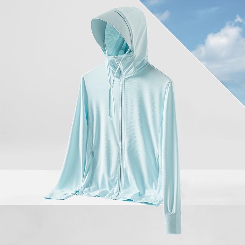 UPF50+ Ice Silk Sun Protection Jacket with Detachable Hood - Breathable Anti-UV Outerwear for Men and Women