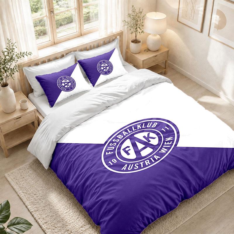 Bedding Set 1 Duvet Cover 2 Pillowcases Austria Wien FC Print Bedroom Home Decoration
