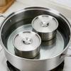 Круглая Глубокая Миска Миска для Приготовления на Пару Нержавеющая Сталь Контейнер для Еды Металлическая Миска Для Приготовления Яичного Заварного Крема