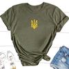 Украина Веселый Принт Женская Мужская Хлопковая Футболка Превосходного Качества Летняя Свободная Y2K Для Пары Расслабленная Личность Хип-Хоп Топ Футболка