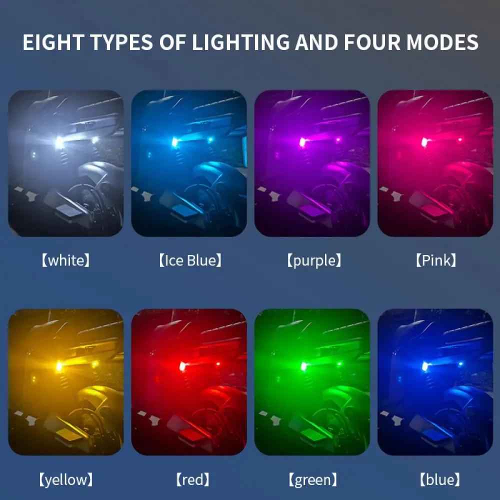Универсальный беспроводной RGB LED стробоскоп для мотоцикла, водонепроницаемый, с пультом дистанционного управления, для мотоциклов, самолетов, предупреждающие огни